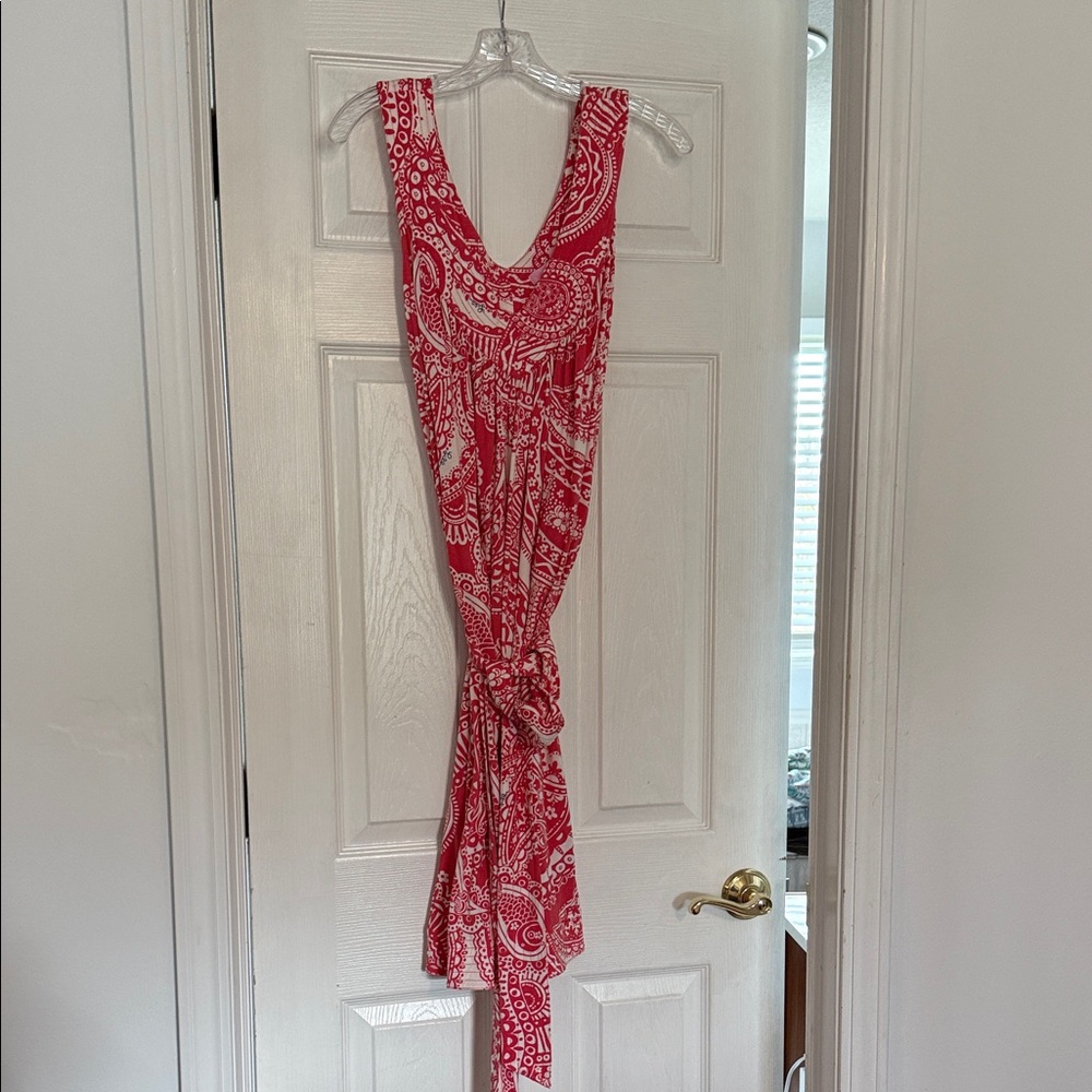 Lilly Pulitzer Pink Paisley Backless Dress
